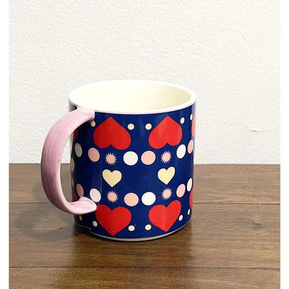 NWT: Maeve by Anthropologie - l'amour, Hearts, Ceramic Coffee Mug - Picture 3 of 5